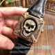 Copy Bell & Ross Instruments BR-01 Burning Skull Gold Skull Dial Black Leather Strap Watch (3)_th.jpg